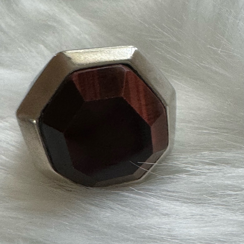 Silpada Design red tigers eye & sterling silver ring